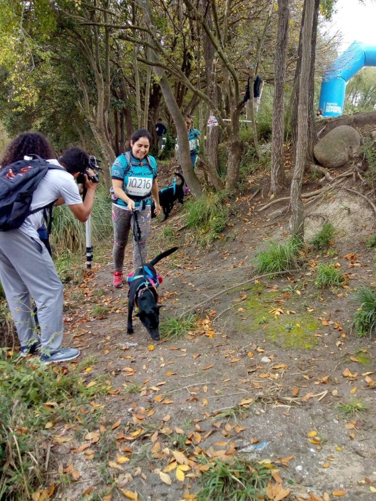 Carrera con sus perros