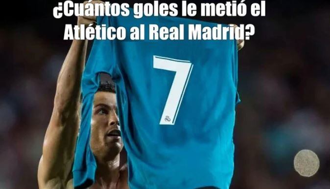 Memes de la derrota del Real Madrid por 7-3 ante el clásico frente al Atlético (Foto: redes).