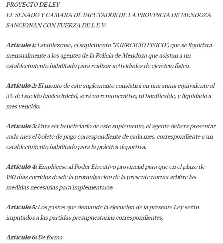 Proyecto de ley promueve la realización de actividades de ejercicio físico de agentes policiales.