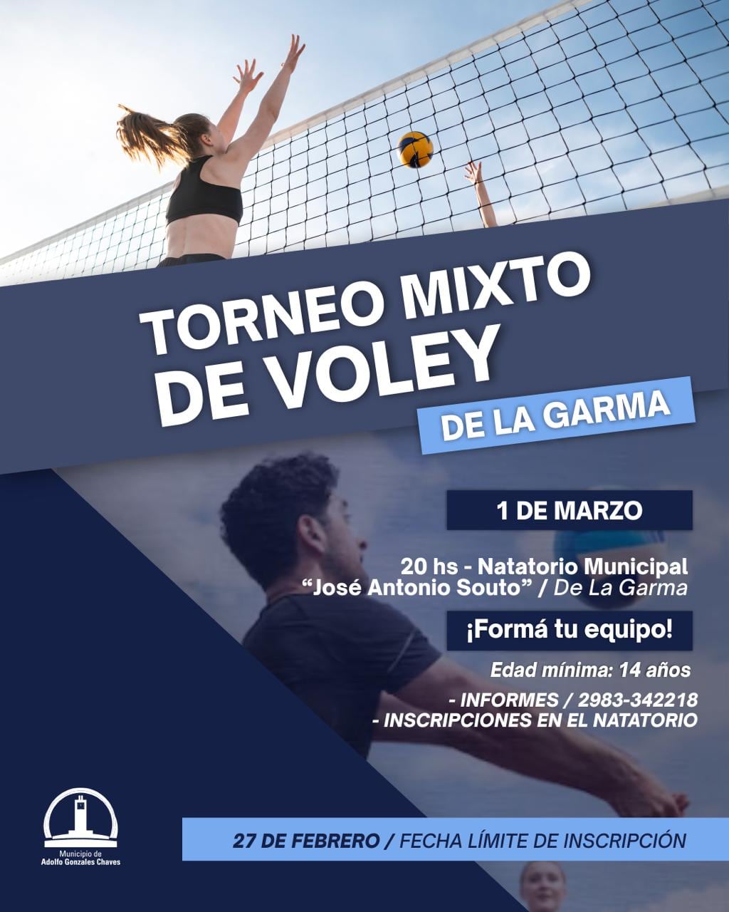 orneo de Vóley Mixto en De la Garma