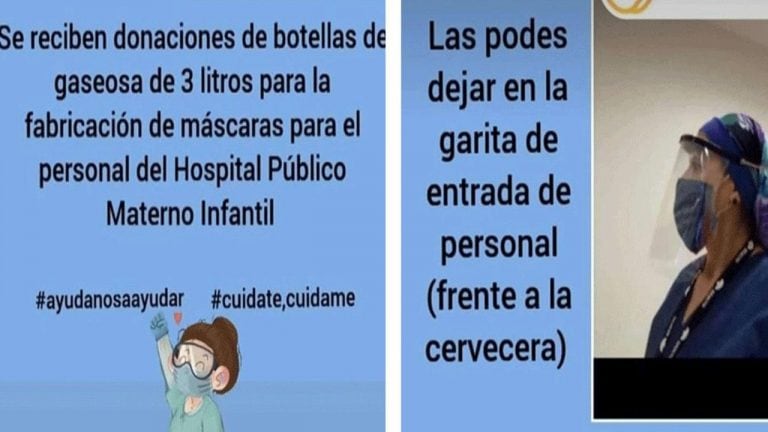 El Materno Infantil de Salta hará máscaras con botellas de plástico para el personal de salud (La Gaceta)