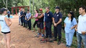 Simulacro en el Salto Berrondo.