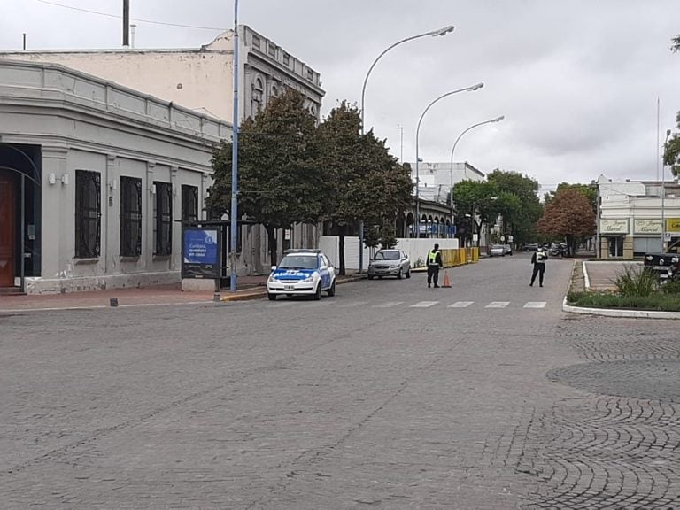 Hubo 6 puestos de control en toda la ciudad en el mediodía de este lunes.