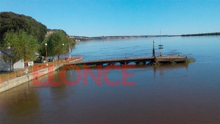 Así se veía el muelle Hernandarias hace un par se semanas (ElOnce).