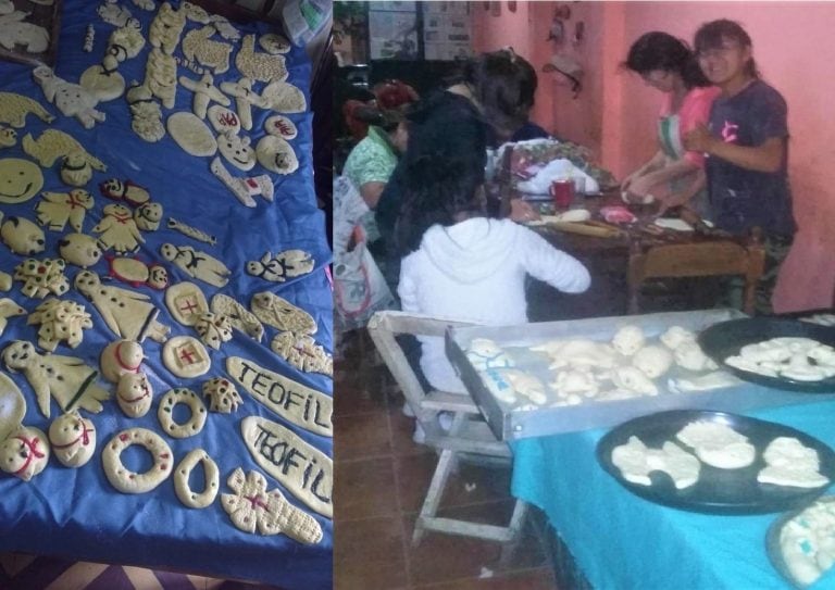 La preparación de las ofrendas de pan es una de las fases de los preparativos de las familias jujeñas para la recordación del Día de las Almas.