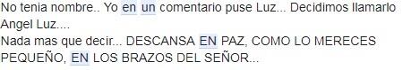 El bebé fue bautizado como Ángel Luz. (Captura)