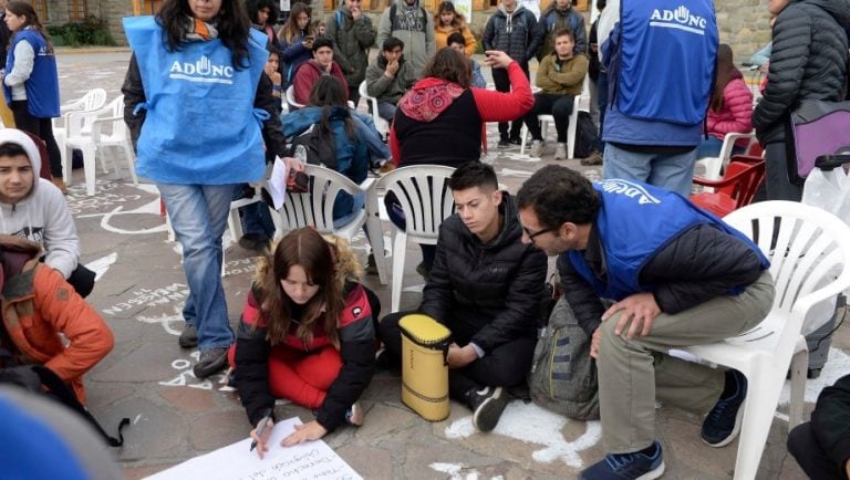 Reclamo que tomó lugar en el Centro Cívico (Foto: Chino Leiva).