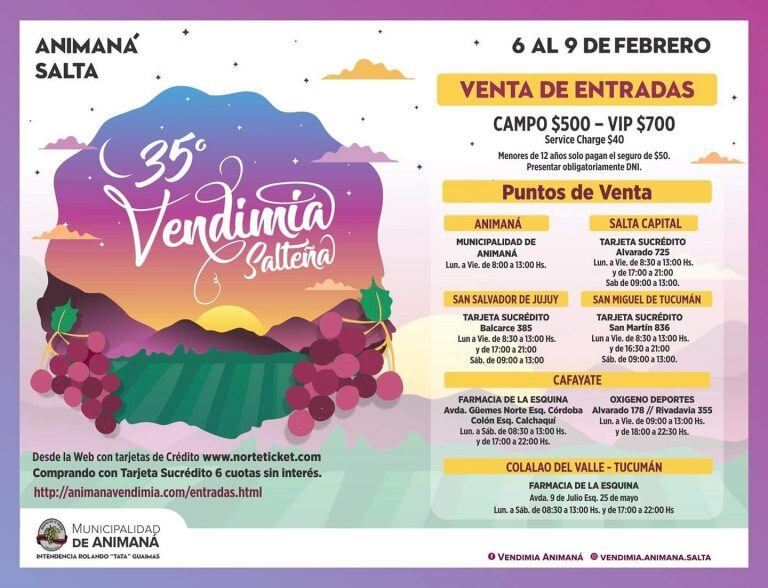 Vendimia Salteña en Animaná (Facebook Vendimia Animaná)