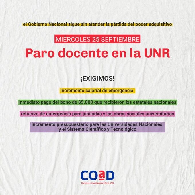 Coad votó un paro por 24 horas que paralizará la universidad este miércoles. (Twitter)