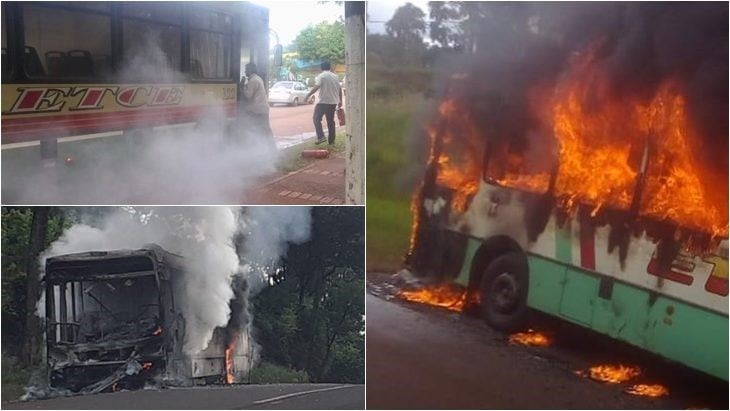 Se incendiaron tres colectivos de ETCE en menos de dos meses