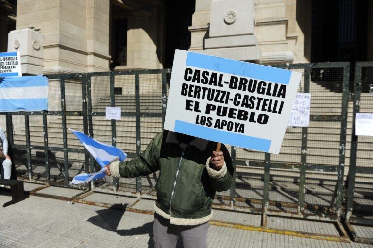 Apoyo a jueces en Tribunales (Foto: Clarín)