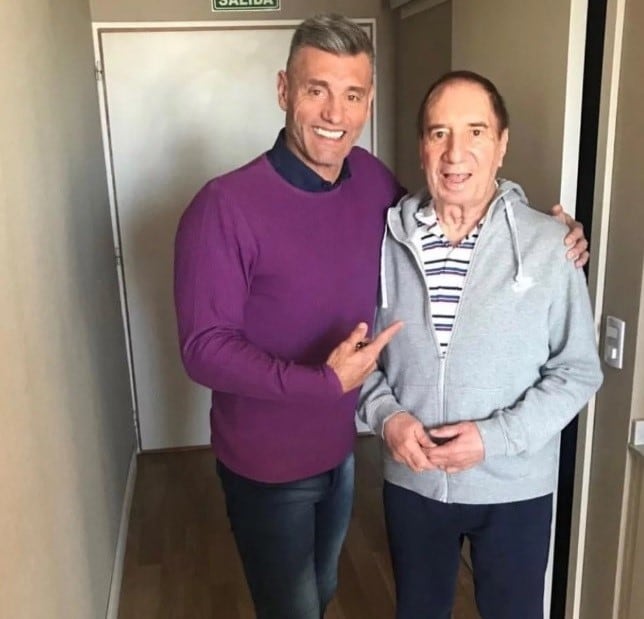 Sergio Goycochea y Carlos Bilardo (Foto: Twitter/OKGoyco90).