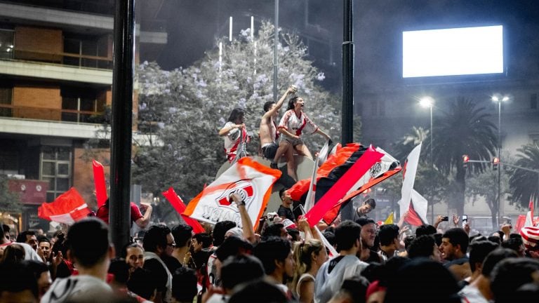 Festejos en Córdoba por River campeón.