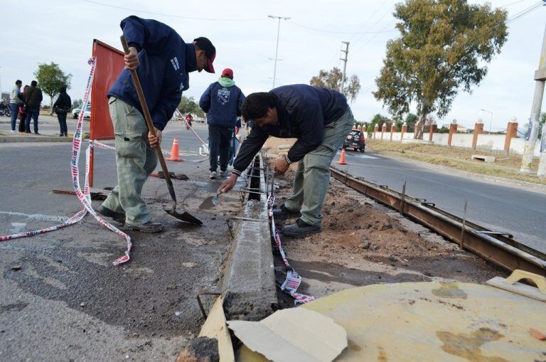 obra vial de la Av. Luis de la Fuente