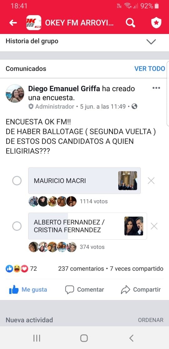 Encuesta OK FM