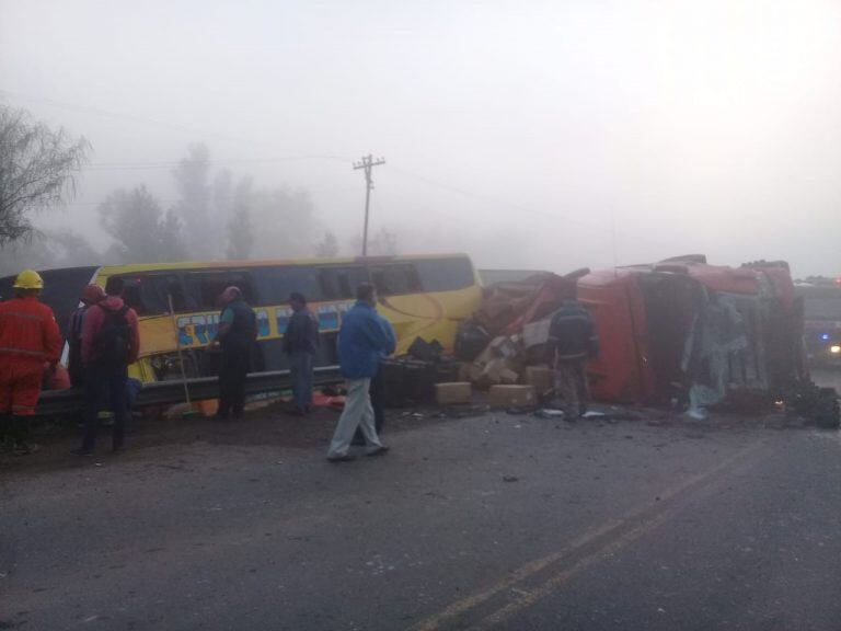 Accidente Ruta 19 en cercanías de La Francia