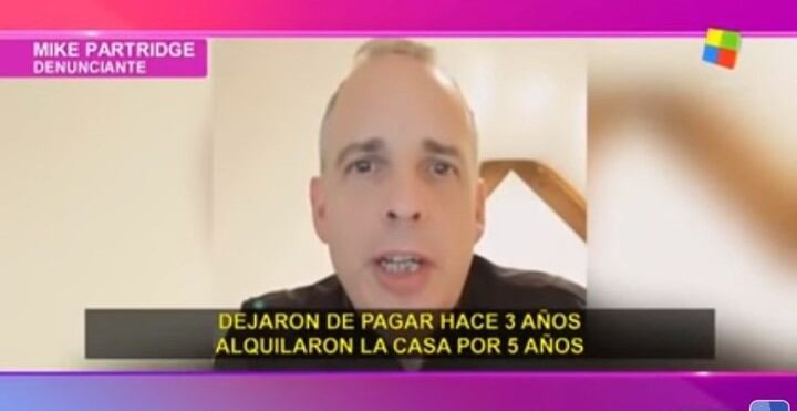 Mike Partridge, el propietario inglés que denuncia a los Caniggia por impago del alquiler hace tres años.