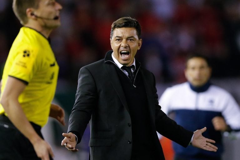 El entrenador de River habló luego del triunfo en México sobre la Selección (Foto: EFE/ Juan Ignacio Roncoroni)