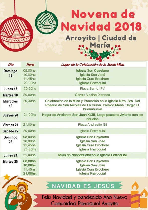 Novena de Navidad en Arroyito