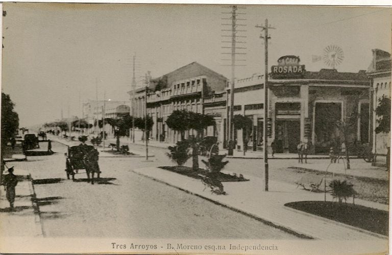 Tres arroyos, Av Moreno, año  1920 (foto: colección de Andrés Errea)