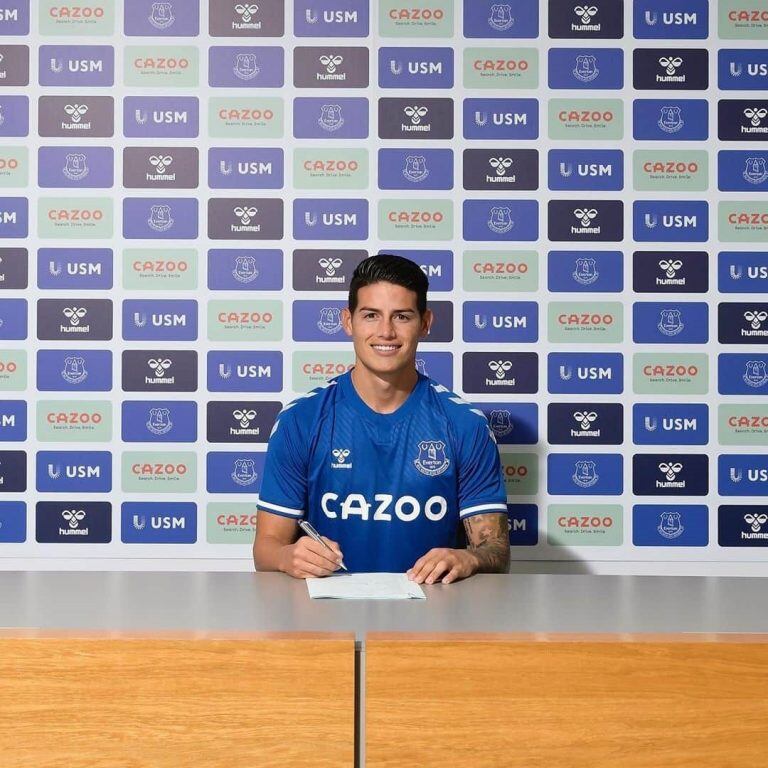 James Rodríguez en el Everton (Foto: TyC Sports)