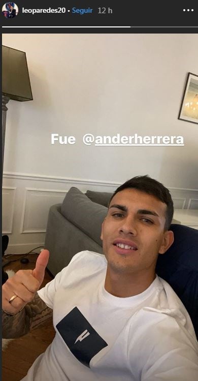 Leandro Paredes participó de la broma.