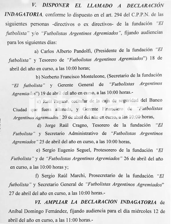 La jueza María Servini de Cubría citó a indagatoria a Sergio Marchi por supuesto "desvío de fondos".