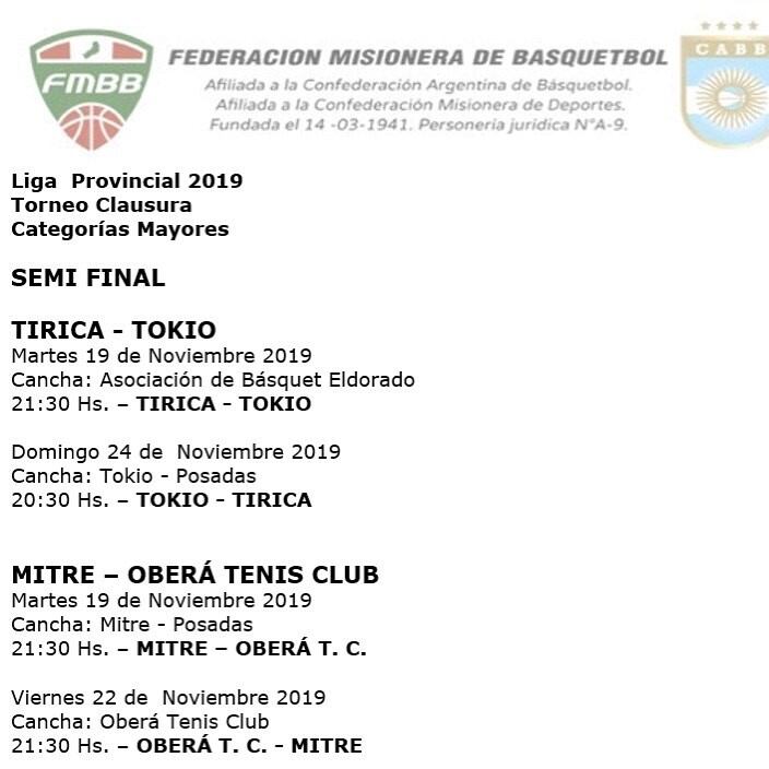 Liga de basquet misionera.