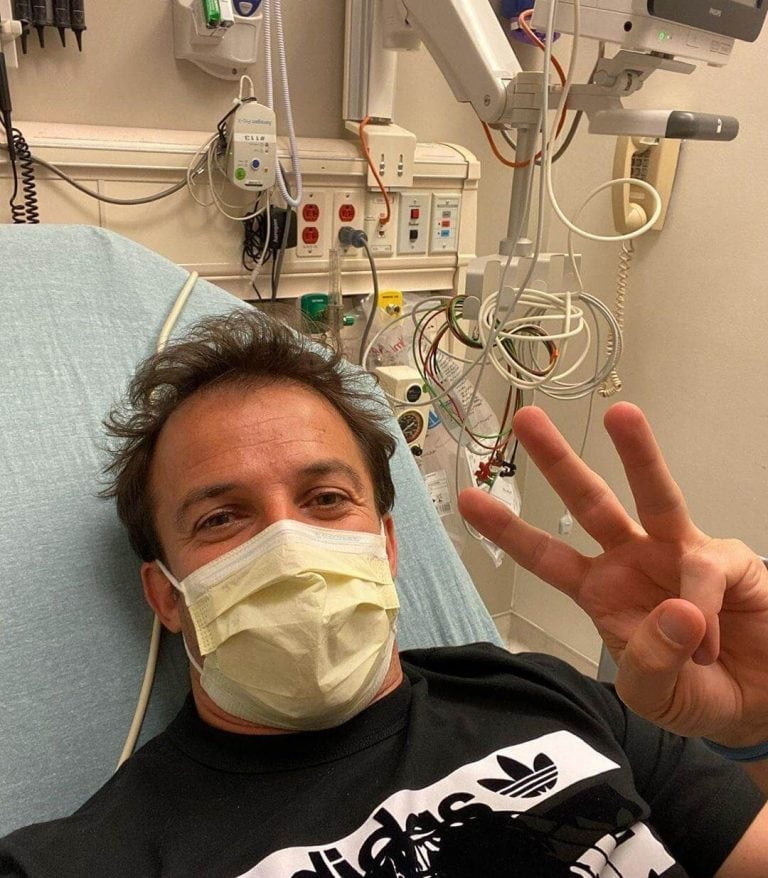 Alessandro del Piero en el hospital (Instagram)