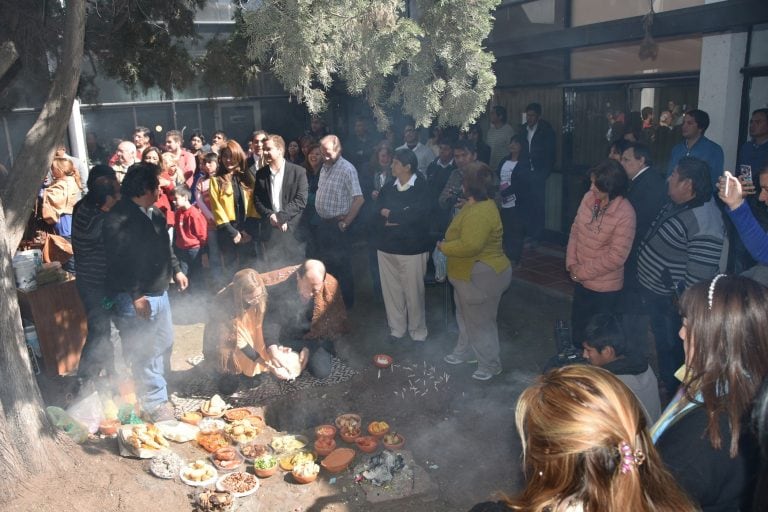 Tributo a la Pachamama en la Legislatura de Jujuy, en 2018.