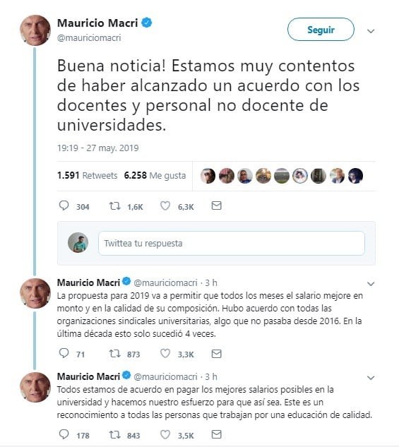 (Twitter: @mauriciomacri)