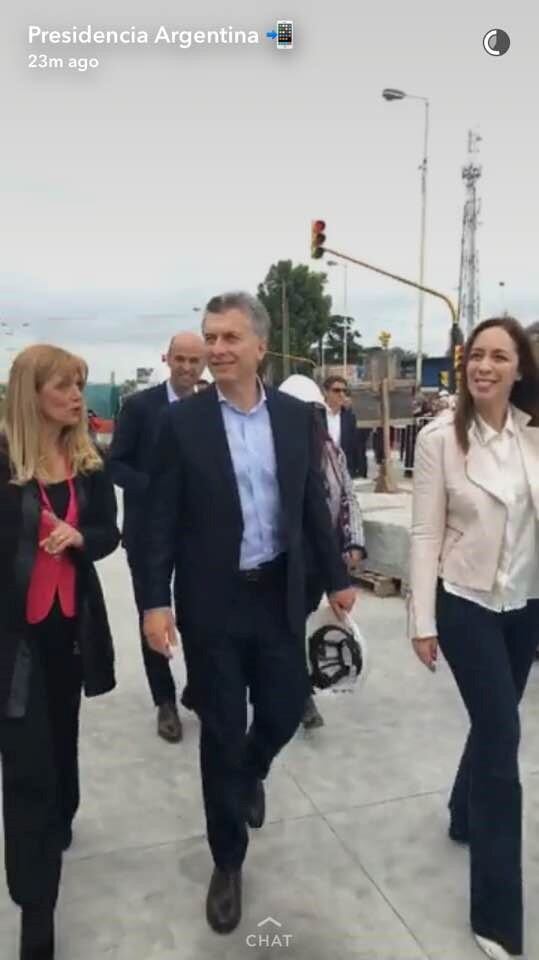 Mauricio Macri recorre obras del Metrobus La Matanza