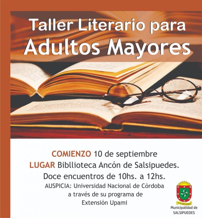 Taller literario para adultos mayores.