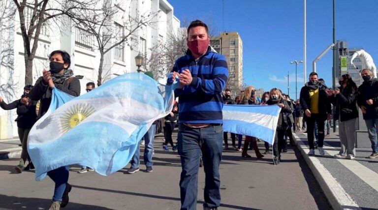 Protesta de comerciantes en Santa Rosa (Diario Textual)