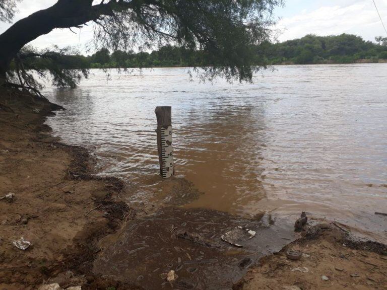 Medidor de agua en el Río Pilcomayo (Web)