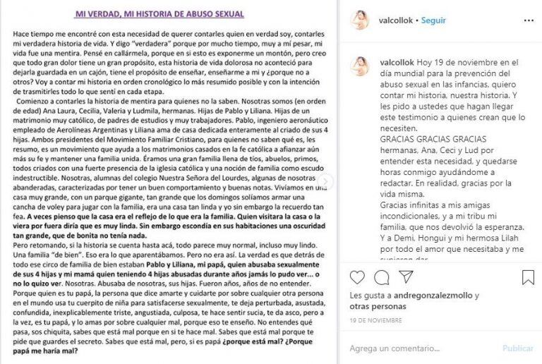 La carta de Valeria Benitez Coll (@valcollok)