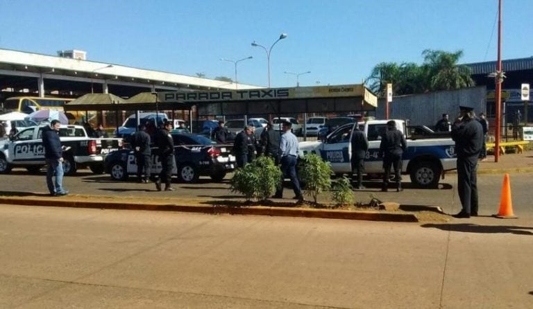 Terminal de Ómnibus de Posadas, lugar donde fueron detenidos media hora después.