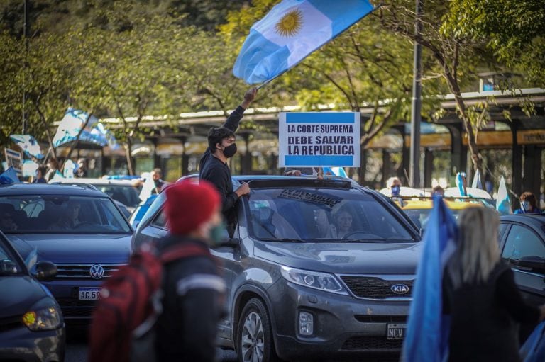 Marcha en contra del gobierno en el Obelisco.
(Foto: Federico Lopez Claro).