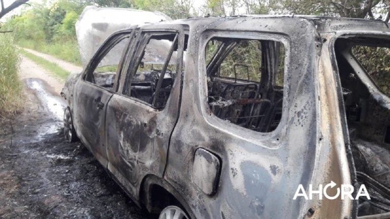 Así quedó la camioneta del empresario entrerriano.