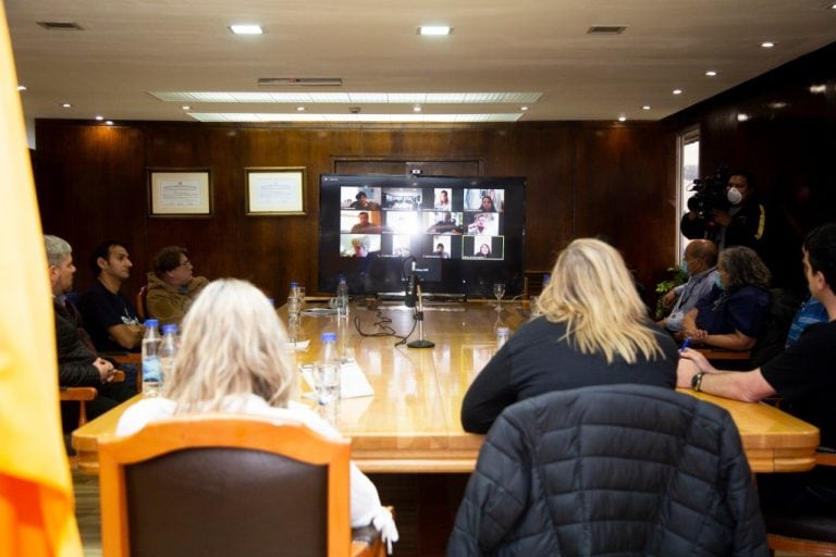 Teleconferencia Ministerios de Salud a nivel nacional en el marco del lanzamiento de la plataforma de monitoreo de tareas y Telesalud.