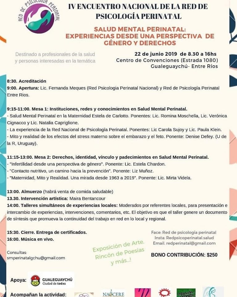 4º Encuentro Psicología Perinatal
Crédito: Salud Municipal