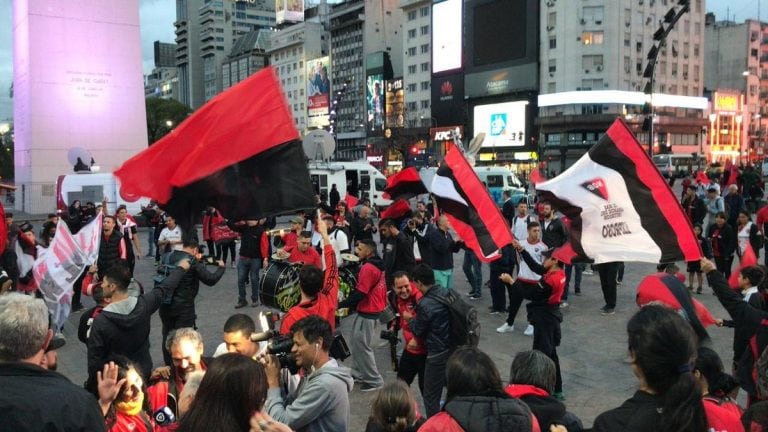 Banderazo en el Obelisco.