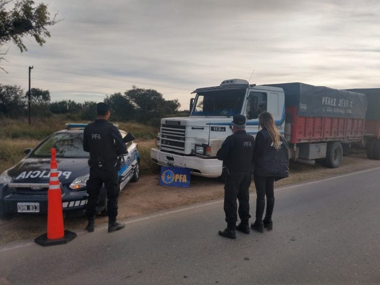 Secuestro de camiones por parte de la Policia Federal sede San Francisco