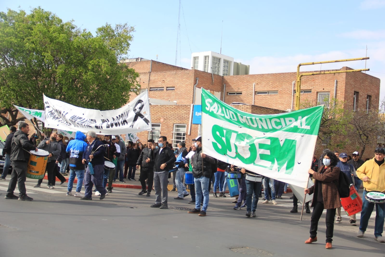 Nuevo día de marchas del Suoem, en la zona de los Hospitales de Urgencias y la Dirección de Atención Primaria. (Twitter Suoem)