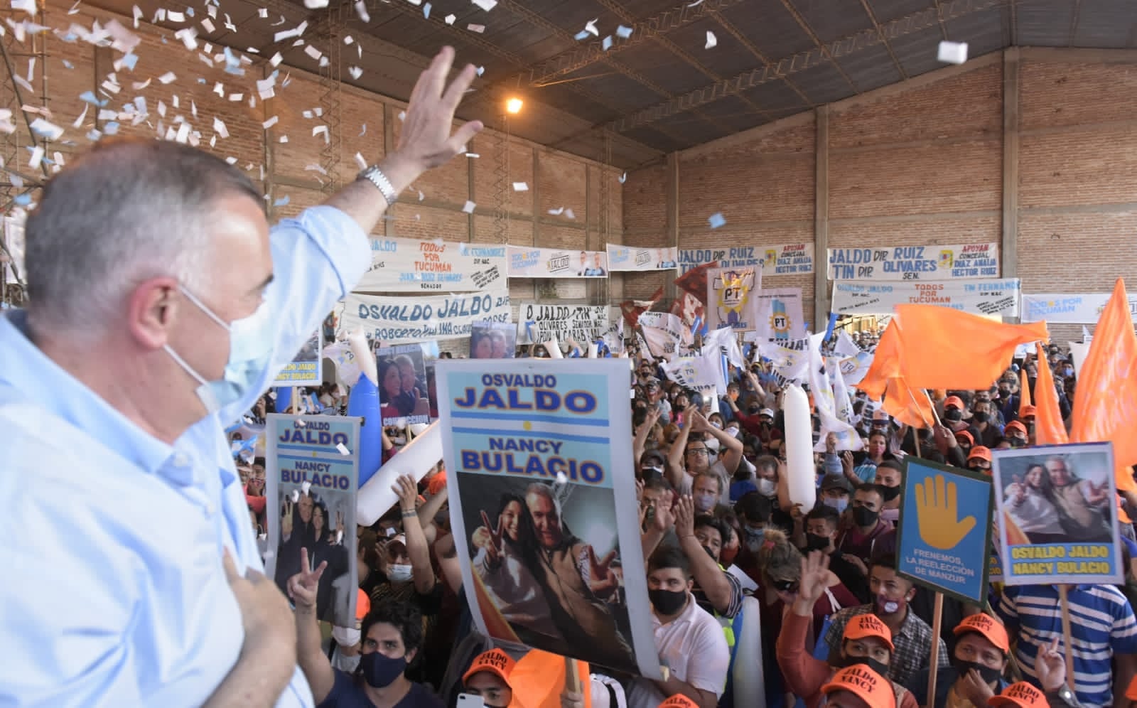 Jaldo participó en un multitudinario acto en Aguilares.