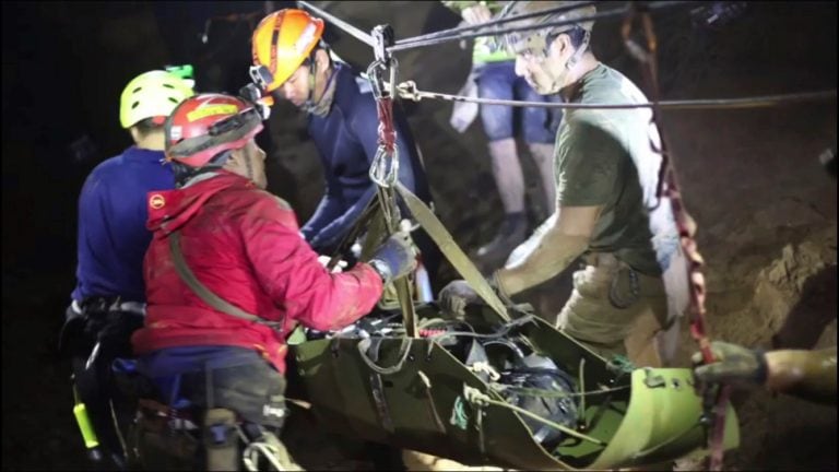 El rescate en la cueva de Tailandia.