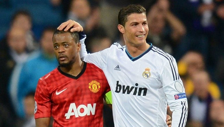 Cristiano Ronaldo y Patrice Evra