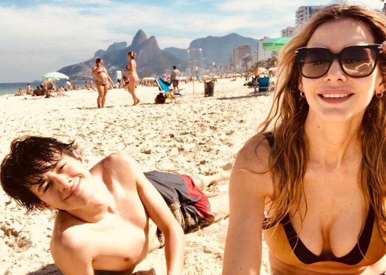 Guillermina Valdes y su hijo Dante (Foto: Instagram)