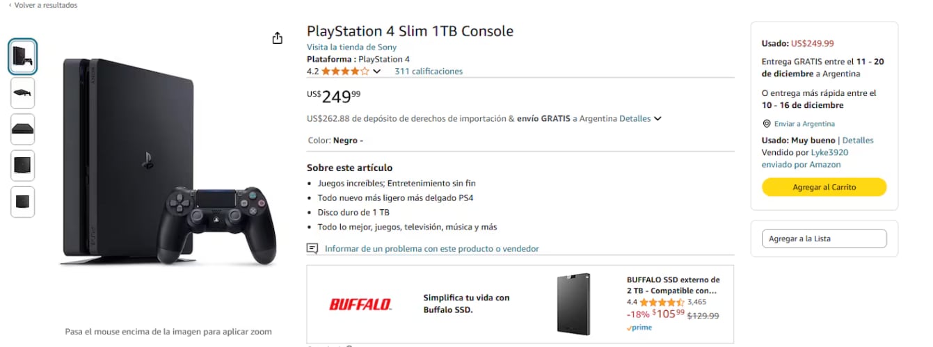 Esto es lo que vale una PlayStation 4 en Estados Unidos.