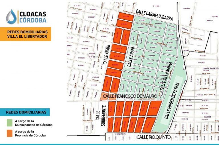 El plan anunciado por el Gobierno provincial para la obra de cloacas en Villa El Libertador.